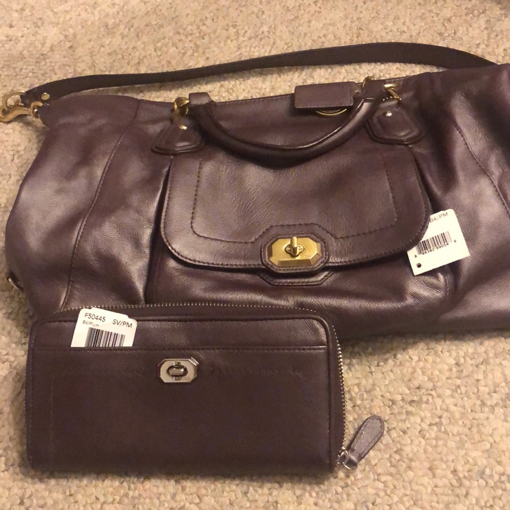 Coach bag and wallet combo